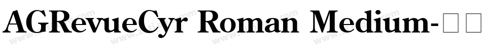 AGRevueCyr Roman Medium字体转换